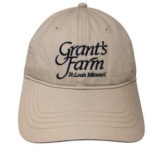 Grant's Farm St. Louis Missouri Baseball Cap Brown OS Adjustable Jacobson Hat